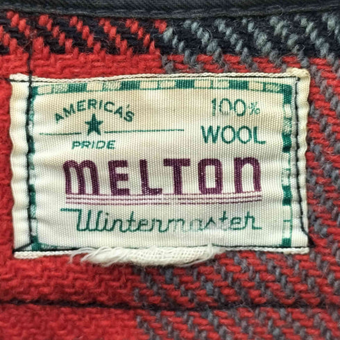 メルトン melton 60S WOOL ウールバッファローチェックシャツ メンズ FREE